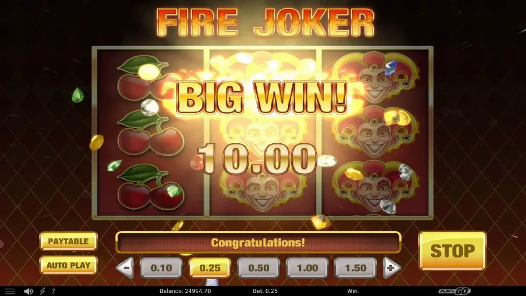 Fire Joker spelen voor echt geld